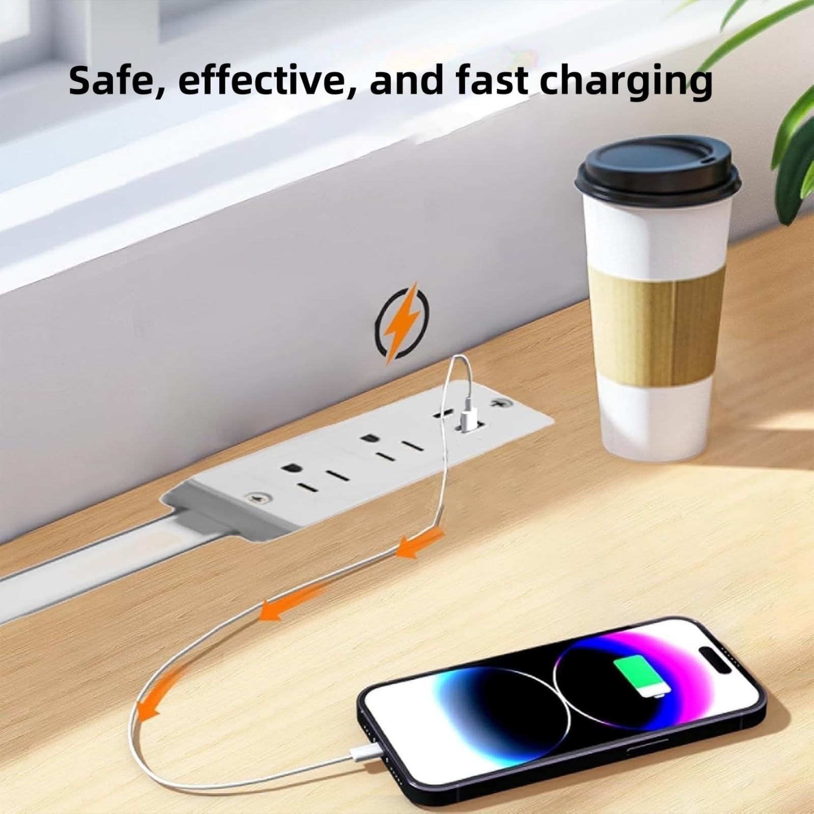 Electrical Outlet Extender rotated 180 degrees for easy outlet access