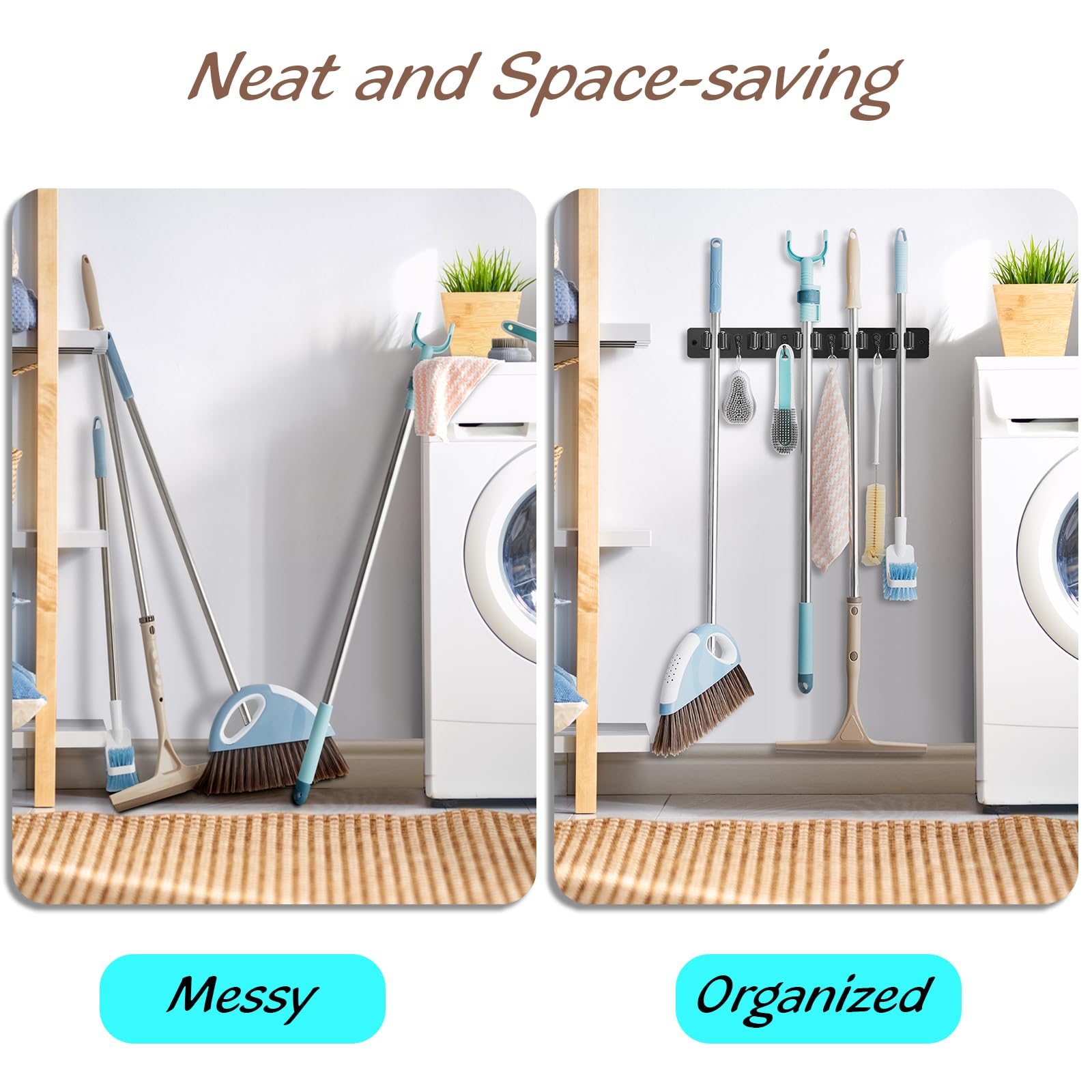 OUTNILI five roller clips securely grip tool handles for storage.