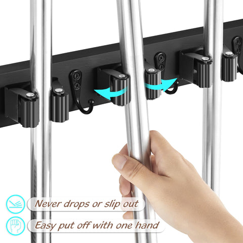 OUTNILI black wood design with stainless clips enhances modern country décor.