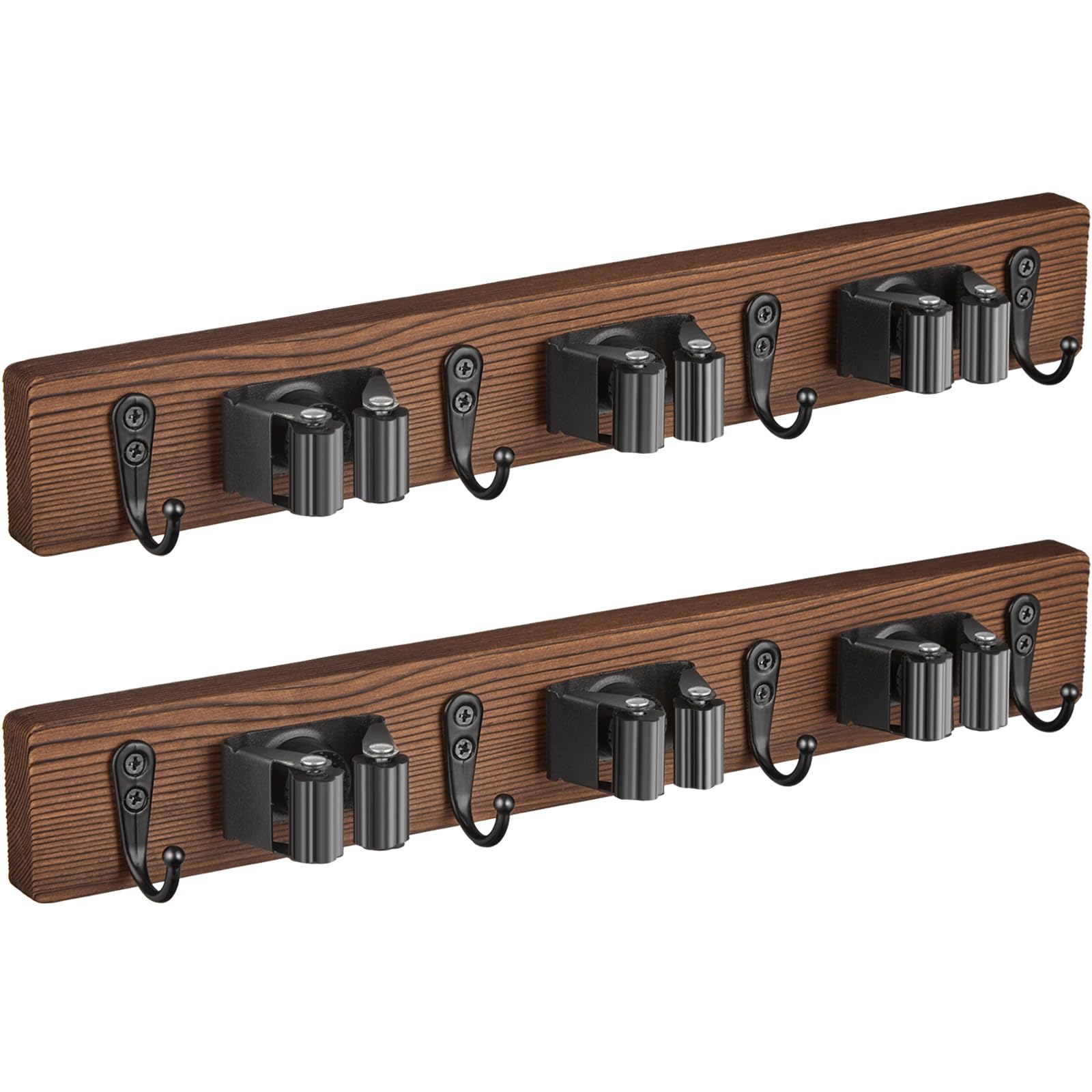 OUTNILI broom and mop holder mounted on wall for organized storage