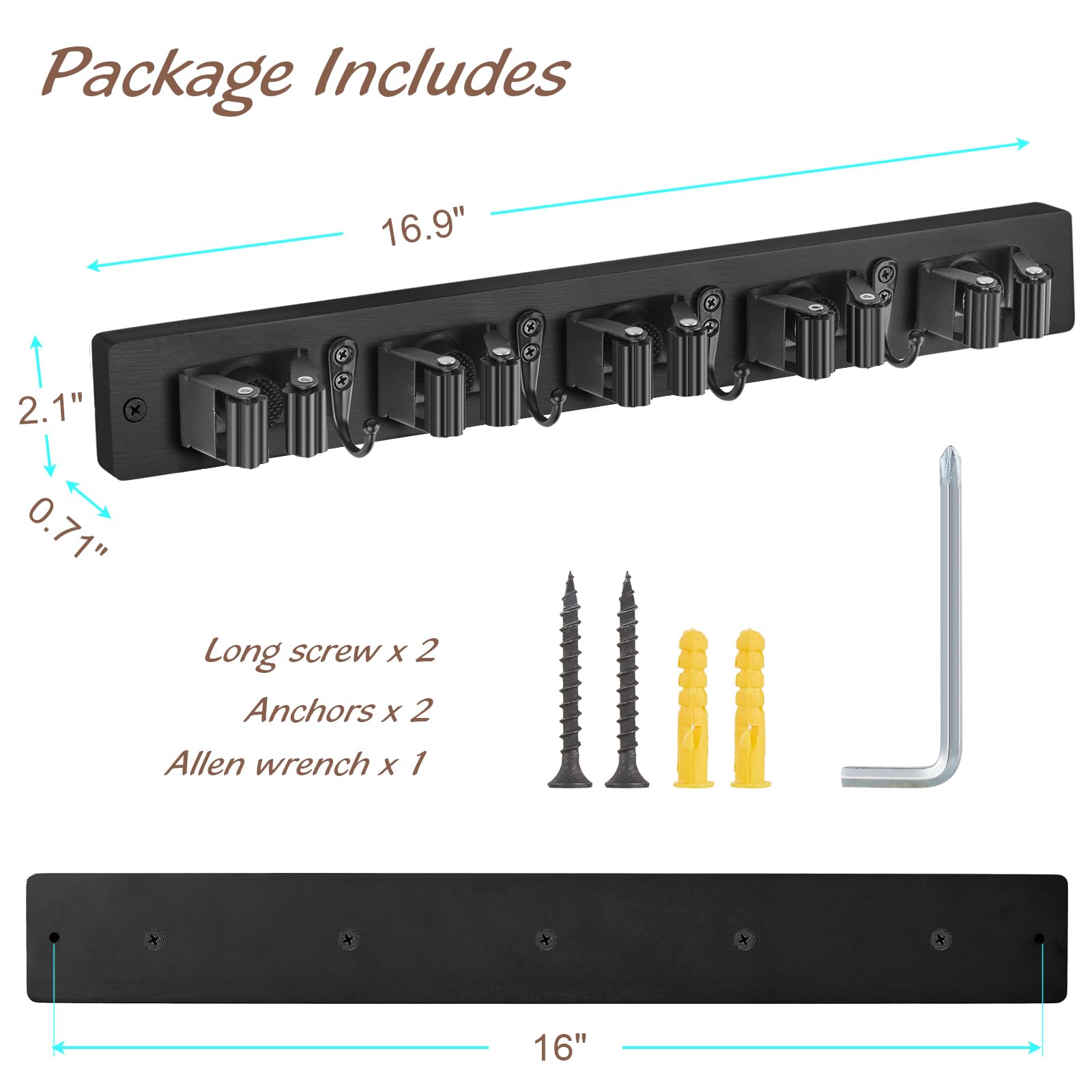 OUTNILI durable mounting hardware enables quick, secure installation with 16-inch spacing.