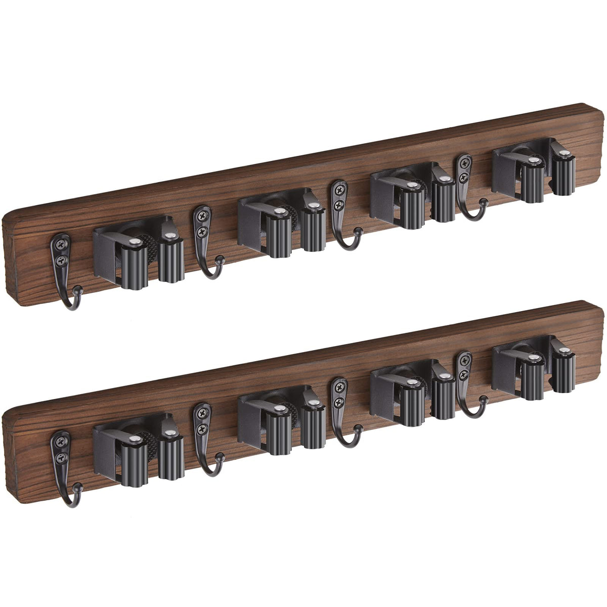 OUTNILI mop-broom holder wall mount full setup showing organized tools and easy access.