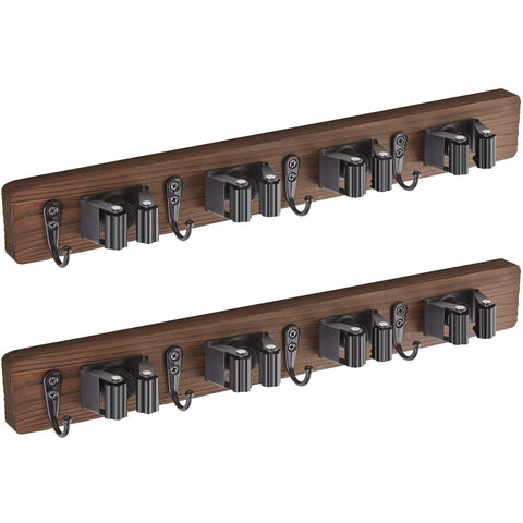 OUTNILI mop-broom holder wall mount full setup showing organized tools and easy access.