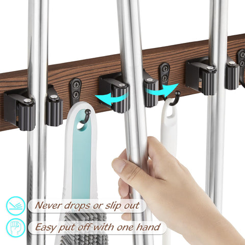 OUTNILI rustic wood wall mount keeps tools within reach