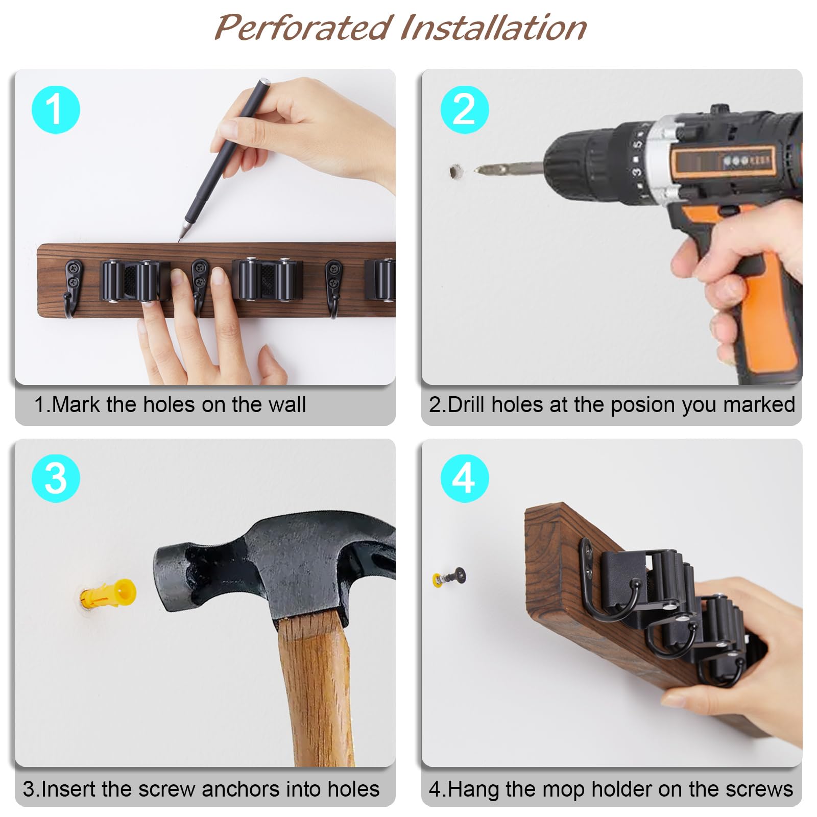 OUTNILI adjustable clips secure varied tool handles during use