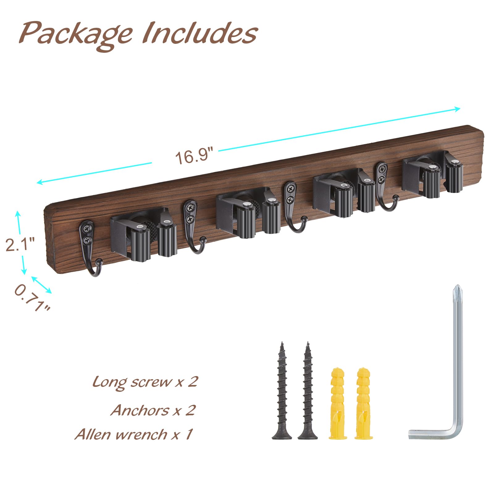 OUTNILI space-saving solution for garage or laundry with accessible cleaning tools.