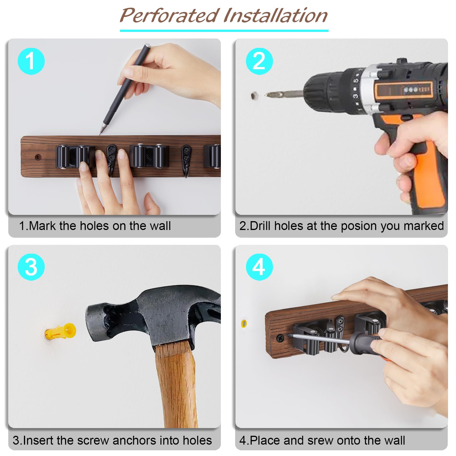 Space-saving OUTNILI system organizing cleaning tools efficiently
