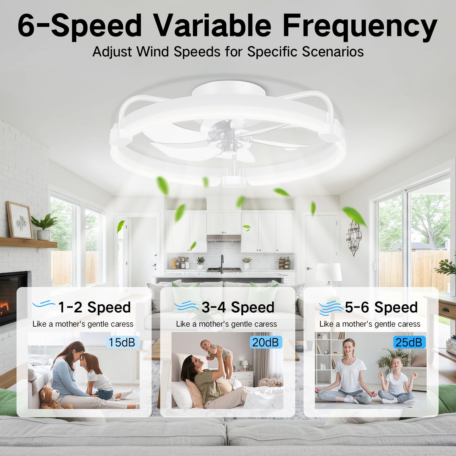 OUTON six speeds provide flexible airflow for any room.