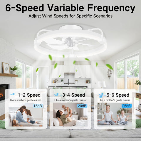 OUTON six speeds provide flexible airflow for any room.