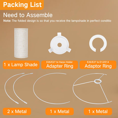 OUTON beige drum shade packaging protection to prevent deformation