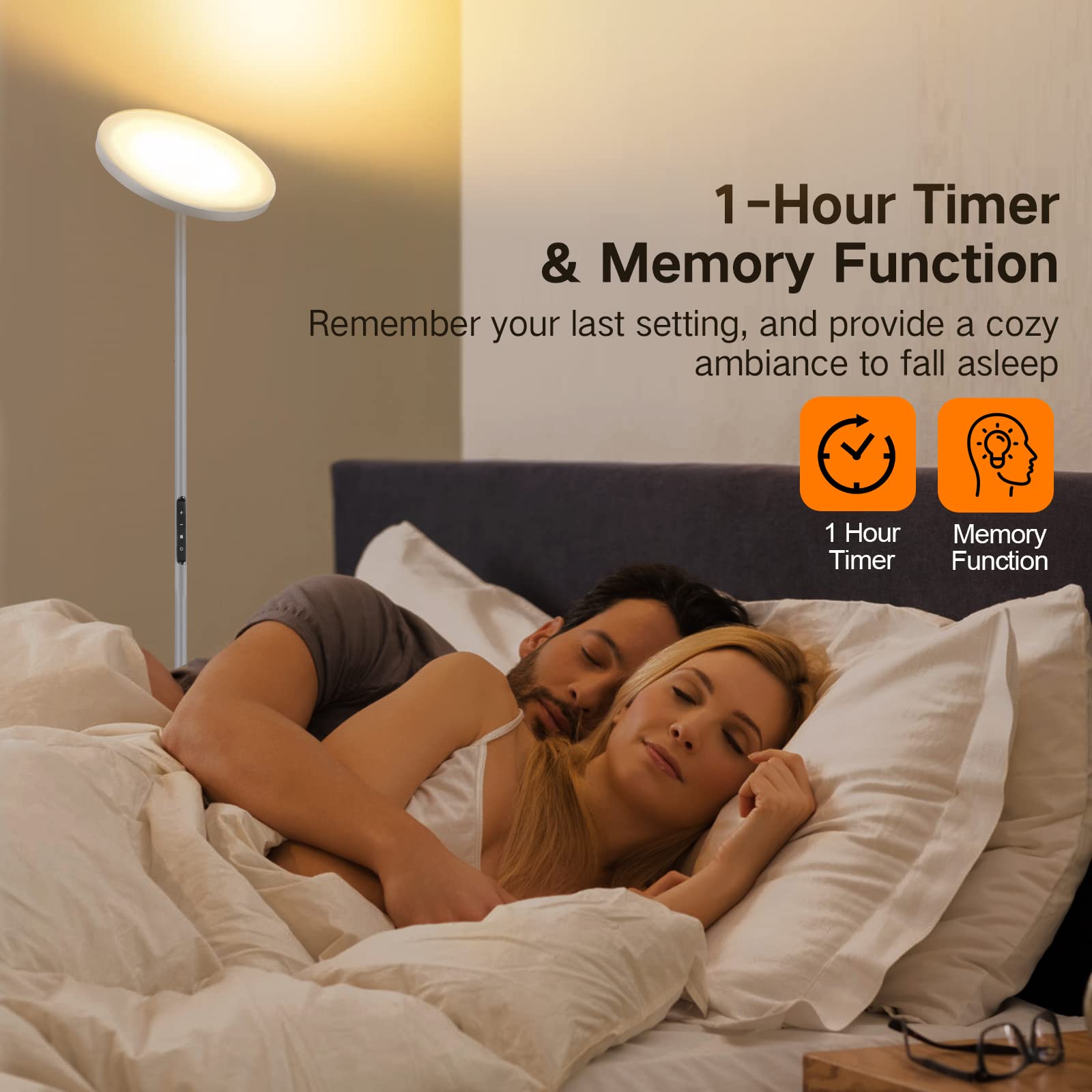 OUTON floor lamp offers four color temperatures for any mood