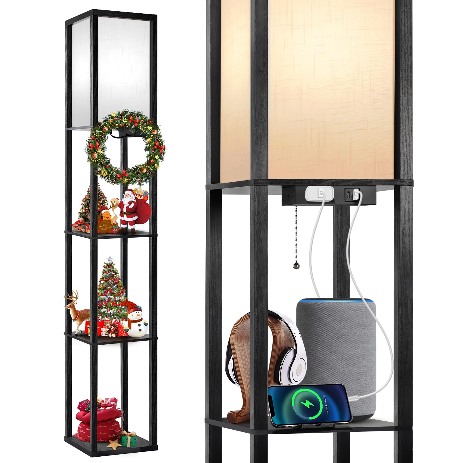 OUTON floor lamp in a living room creating warm ambient lighting