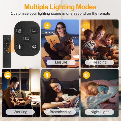 OUTON floor lamp remembers last settings and includes a timer