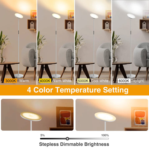 OUTON floor lamp with magnetic remote control for easy adjustments