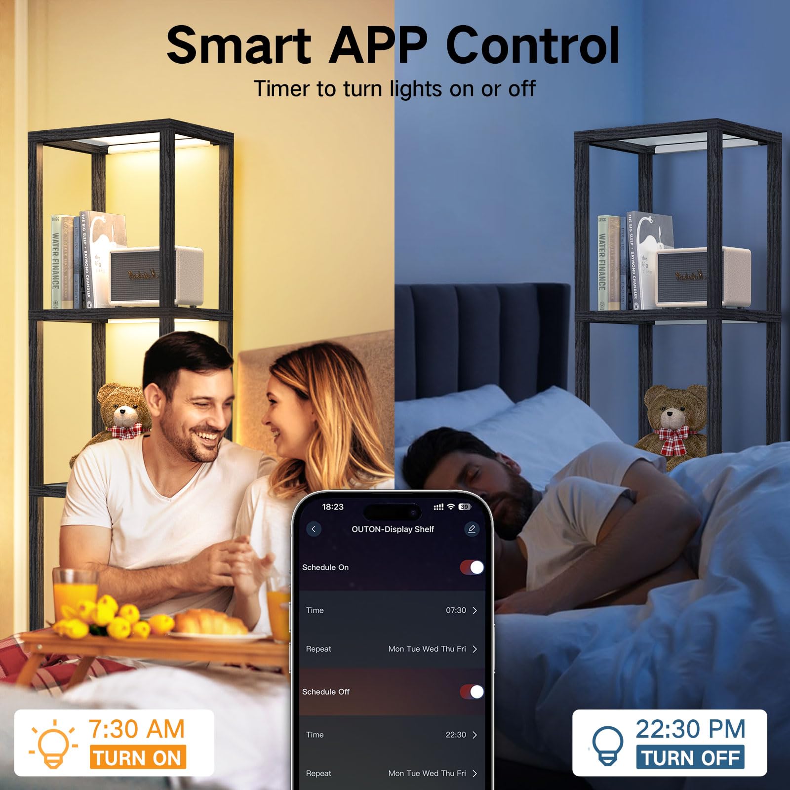 OUTON memory timer and app timer enable automated day night lighting