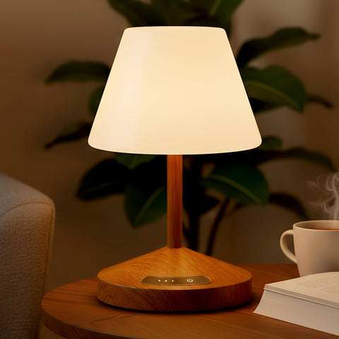OUTON rechargeable LED shower lamp power button enables quick control in damp bathrooms.