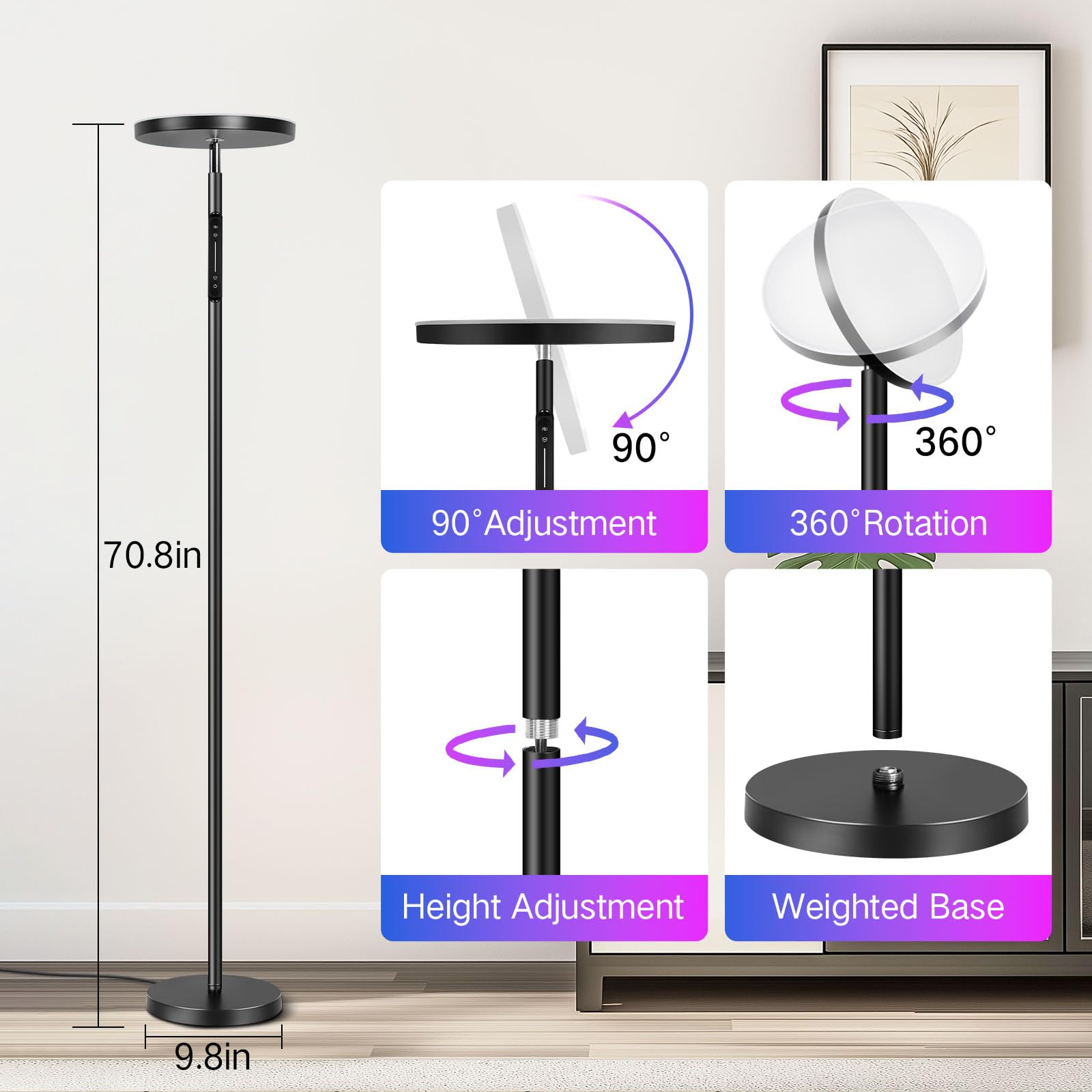 OUTON RGB lamp memory stores last brightness and color setting.