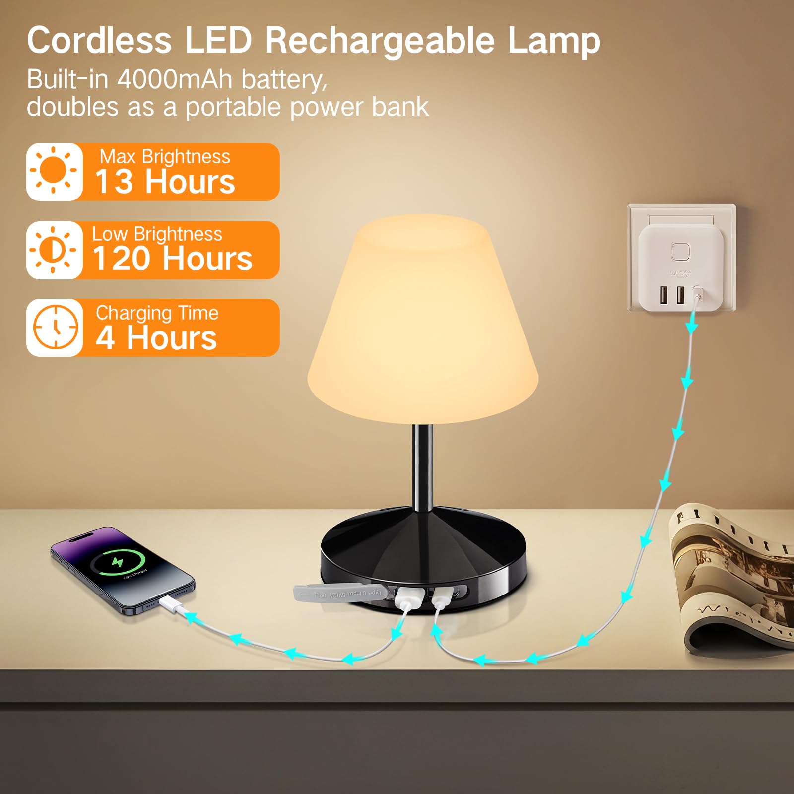 OUTON waterproof shower lamp in a humid bathroom for spills and steam.