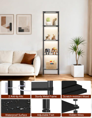 OUTONLIFE anti-tip stability features keep the unit secure on walls or floors.