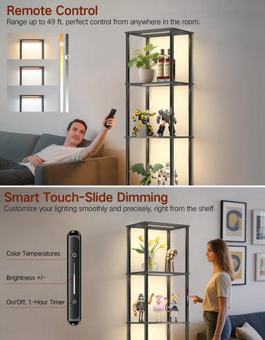OUTONLIFE touch and remote control panel provides quick lighting adjustments for ambiance.