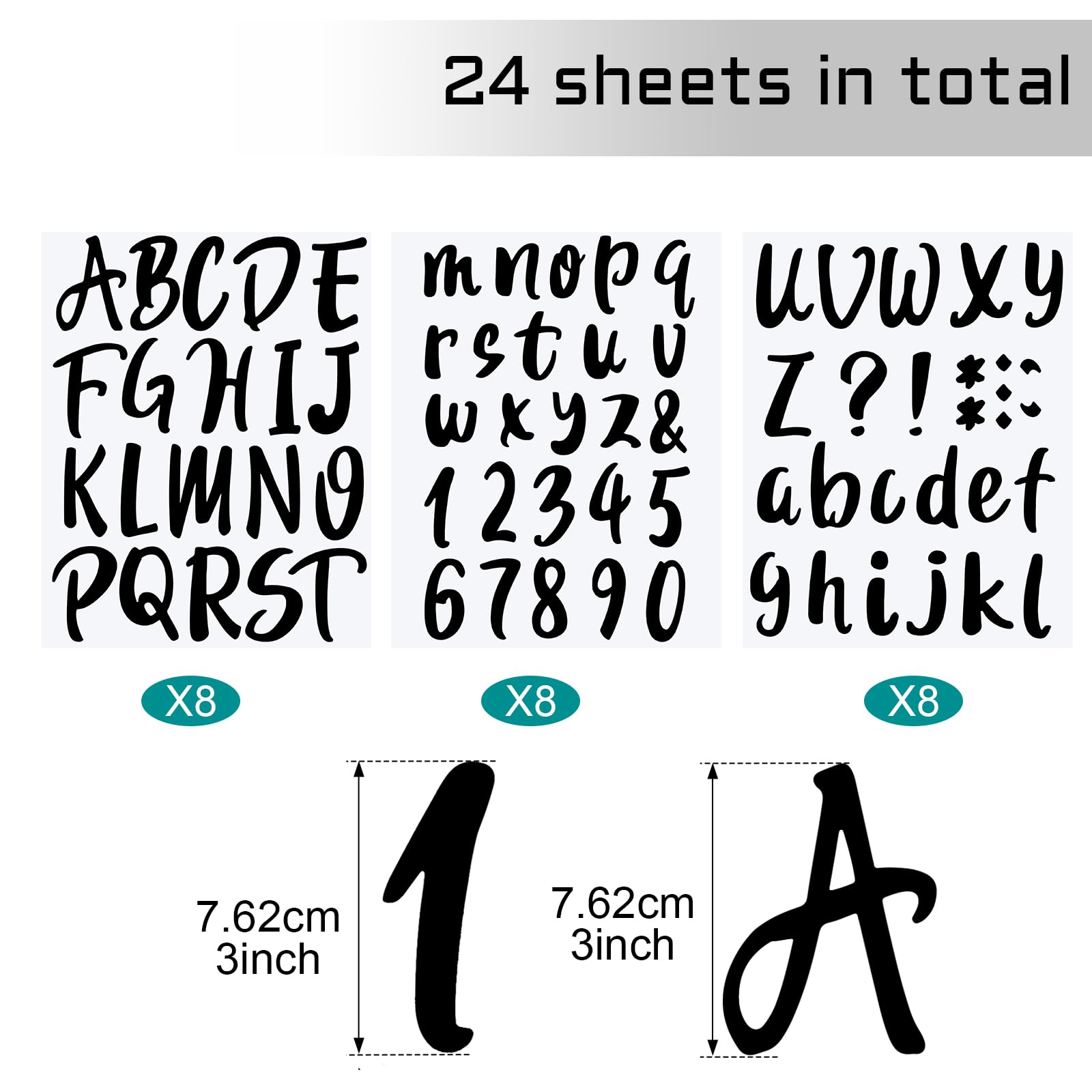 Outus letters set includes uppercase and lowercase for clear, readable signs