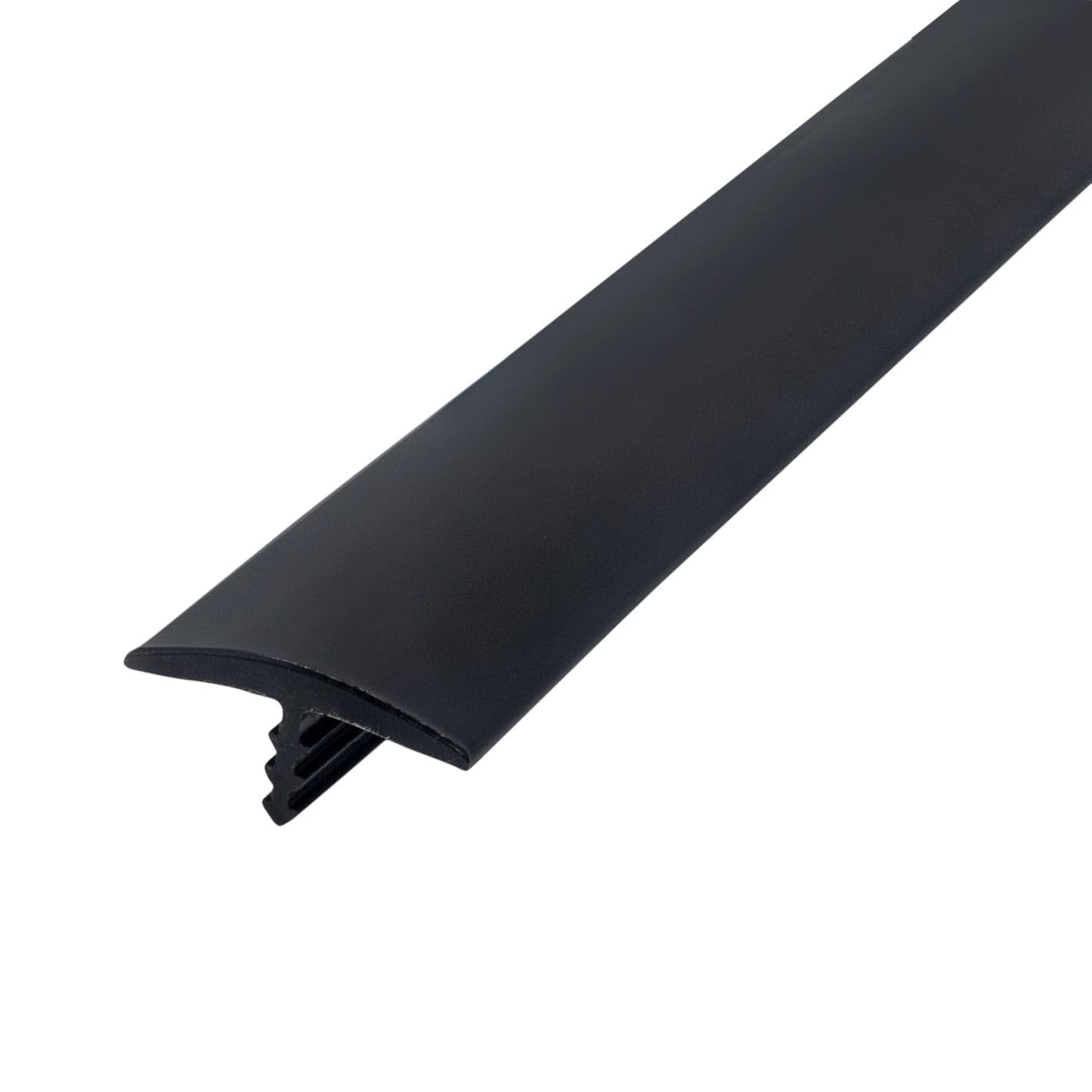 Outwater Center Barb Tee Molding on a 25 ft black roll for durable edge trim.