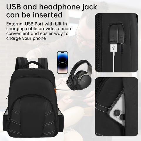 OUUTMEE main pocket fits a 15 inch notebook for notes on site