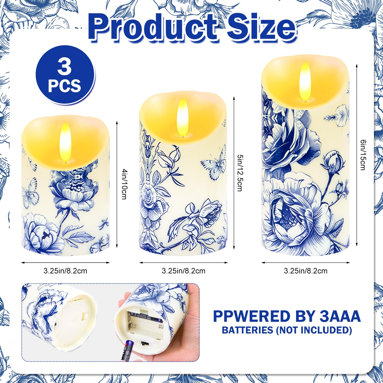 Ouvibor candles with varying heights add depth to tables