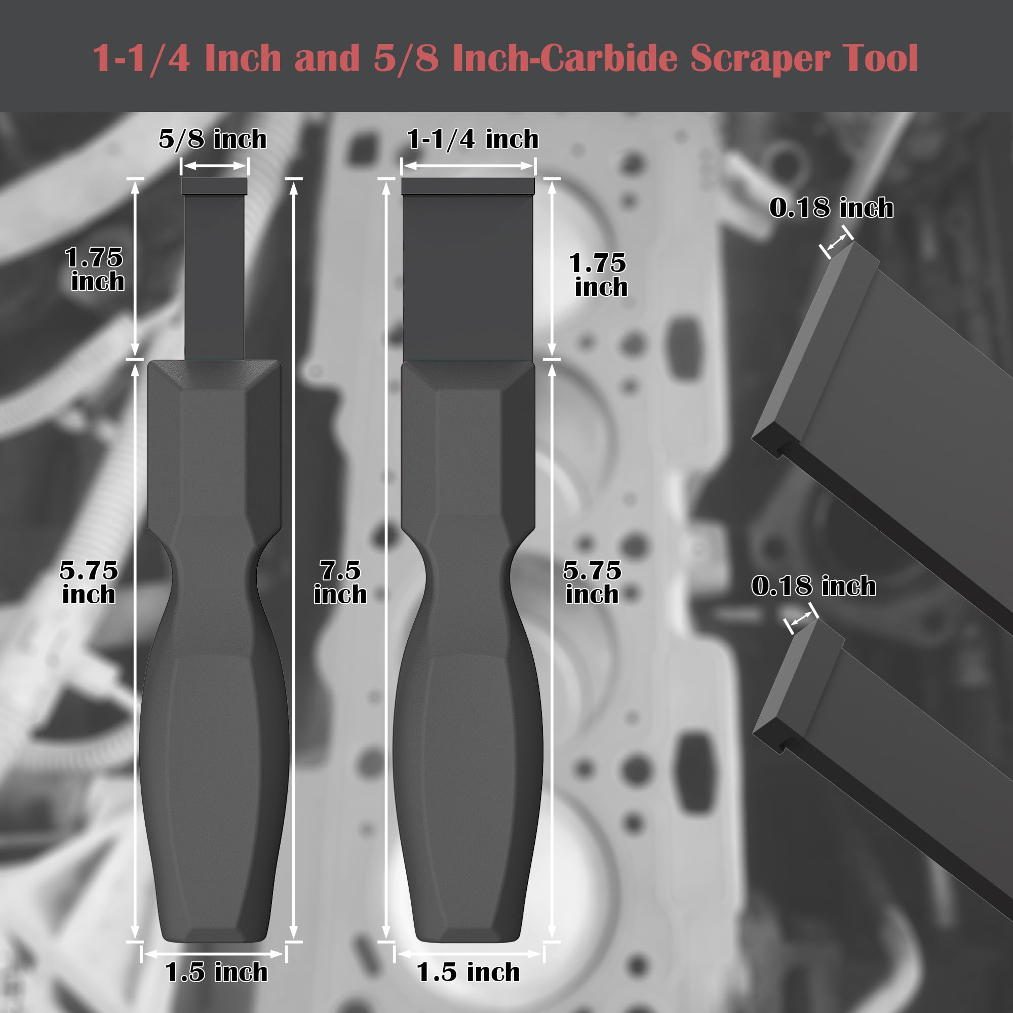 OUXIO carbide scraper with 5/8 inch blade for precise cleaning.