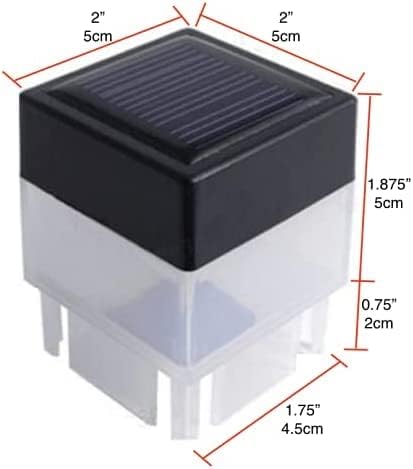 OUYANGL 2x2 post cap on black fence offers ambient illumination