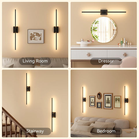 Ouyulong battery sconces with remote and cables for quick setup.