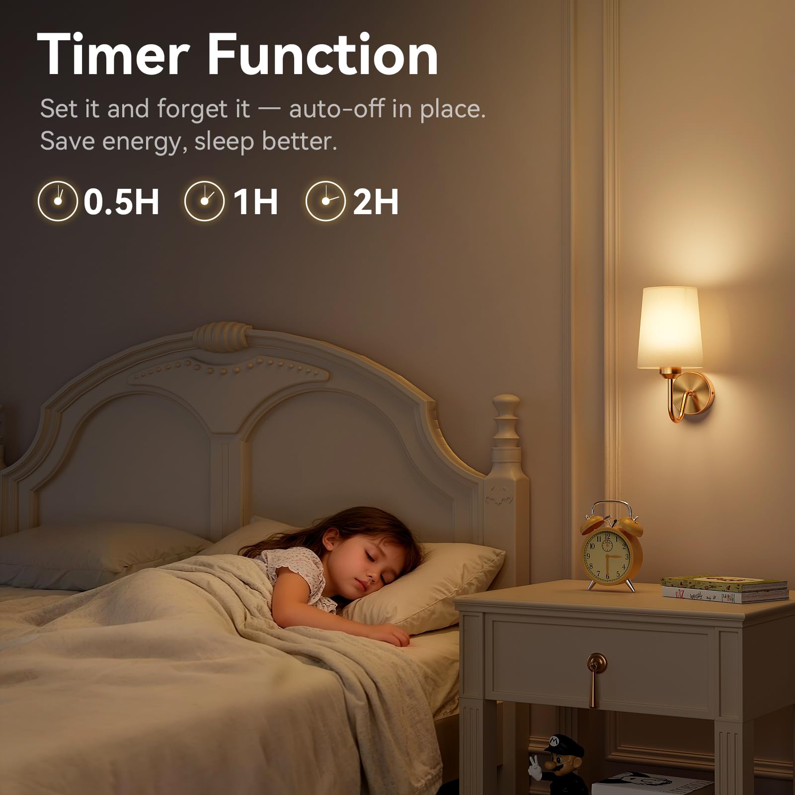 Ouyulong sconce featuring USB-C charging for easy top-up
