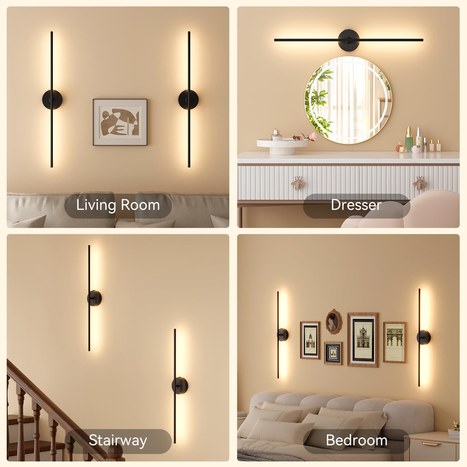 Ouyulong wall sconce in use powering living room ambience