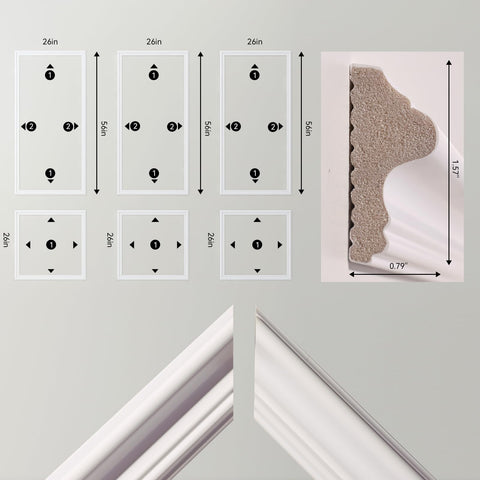 OUZUGIE top panel two is paint-ready and easy to install for modern interiors