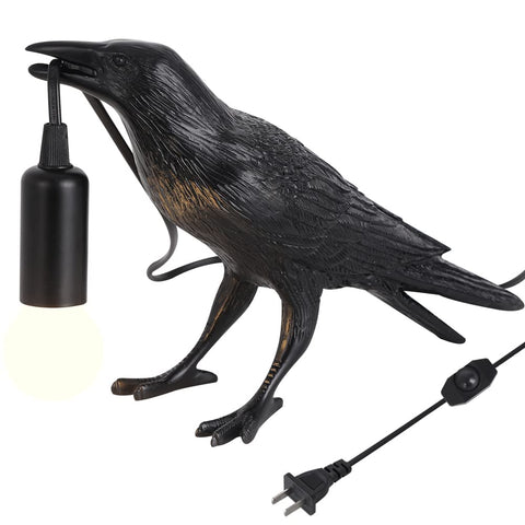 OVANUS Raven Lamp with long 70-foot cord for flexible placement.