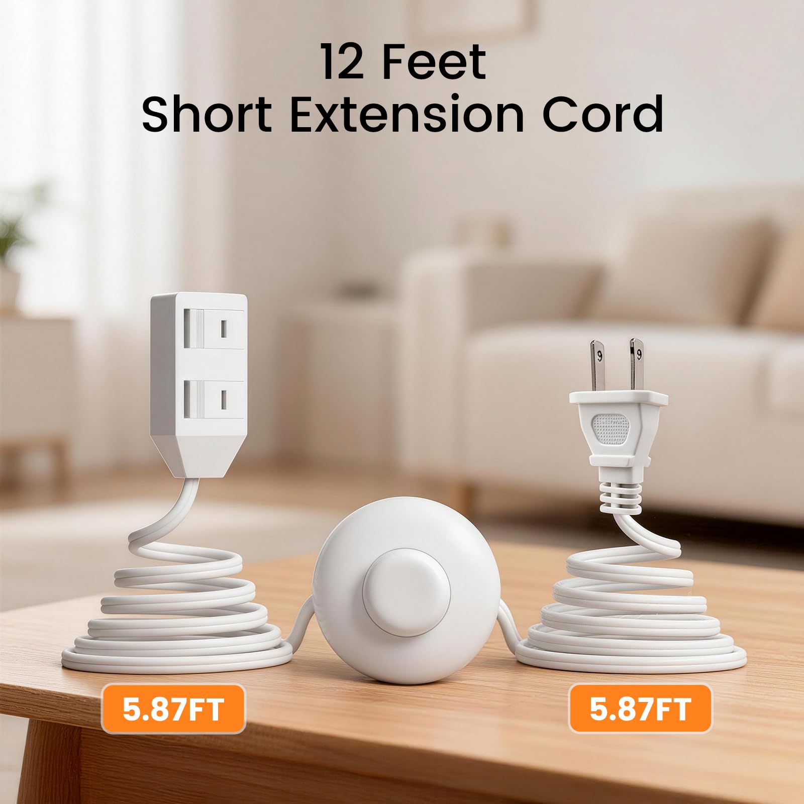 Close-up of the oviitech foot switch enabling hands-free power control for lamps.