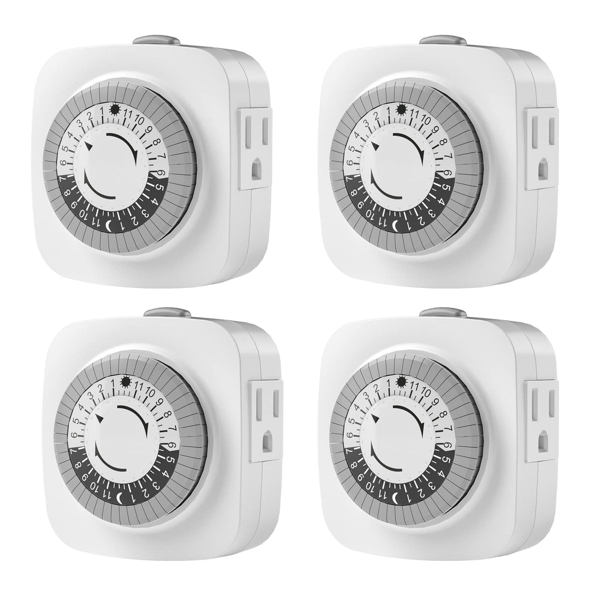 oviitech 24h timer with dual outlets enabling lamp automation