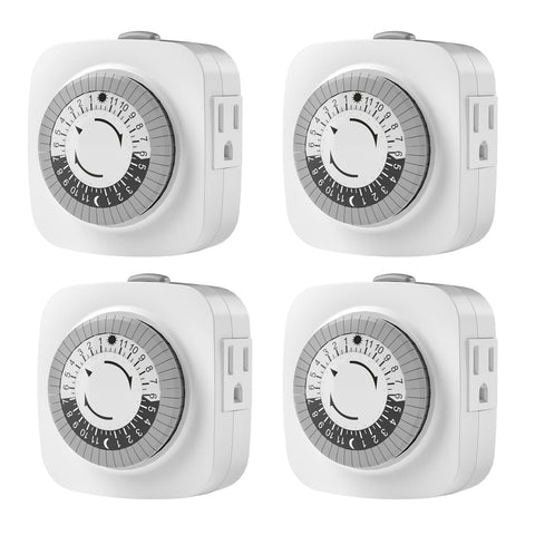 oviitech 24h timer with dual outlets enabling lamp automation