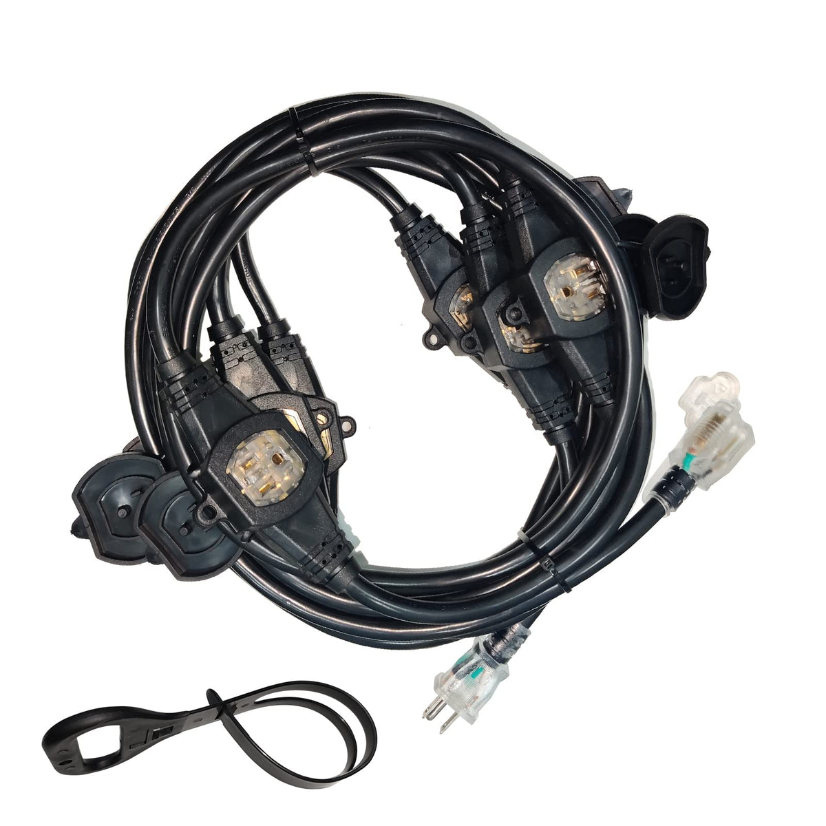 oviitech 25ft extension cord outlet panel with seven outlets for flexible power distribution