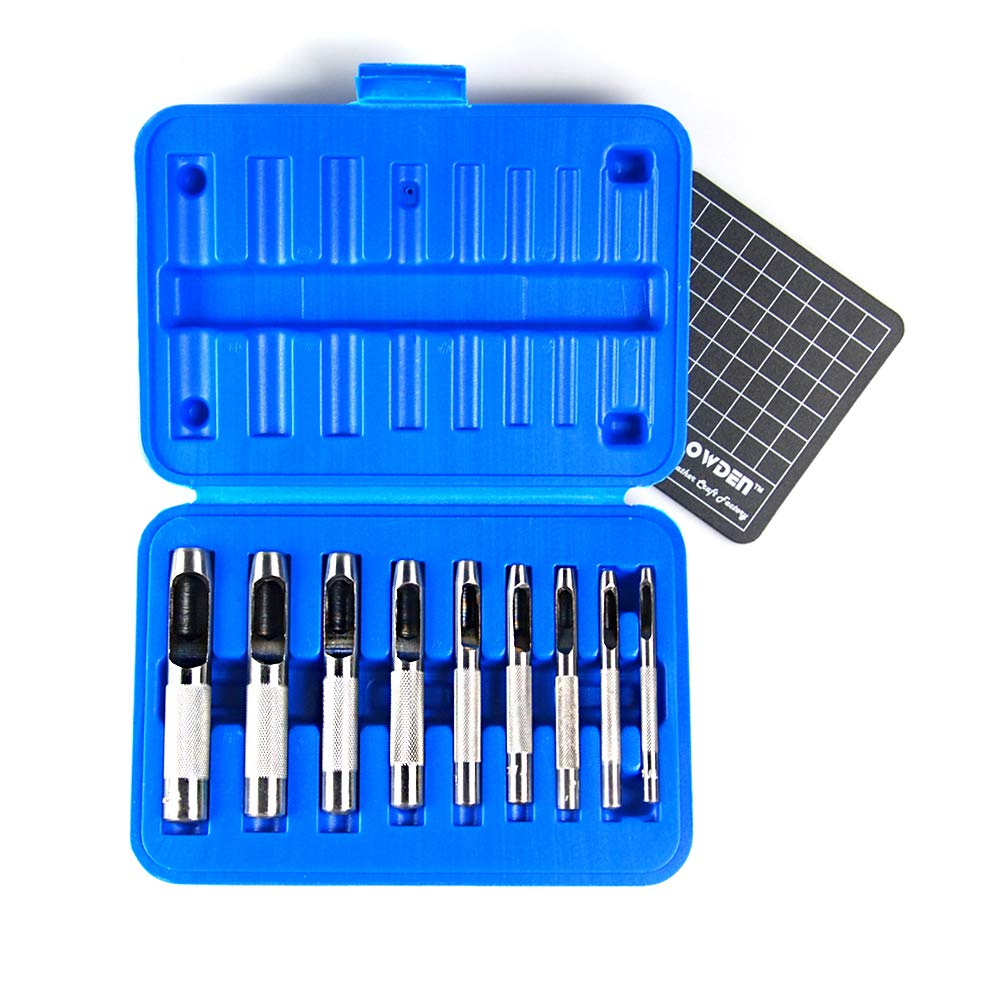 OWDEN hollow punch set in case for tidy storage and quick project access