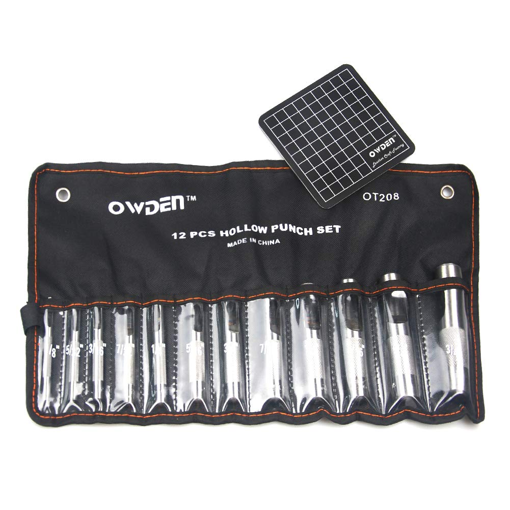 OWDEN 12 piece size chart helps you choose the right punch for precise holes