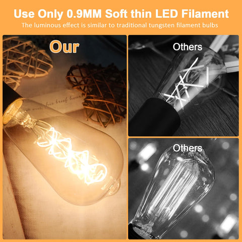 Owilukie amber-warm-2200K light creates cozy ambiance in any room.