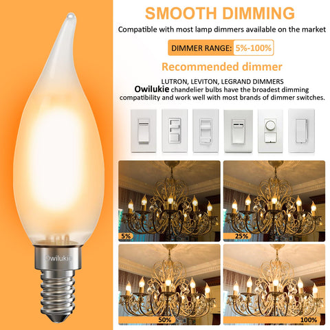 Owilukie antique-style frosted glass LED bulb for vintage charm