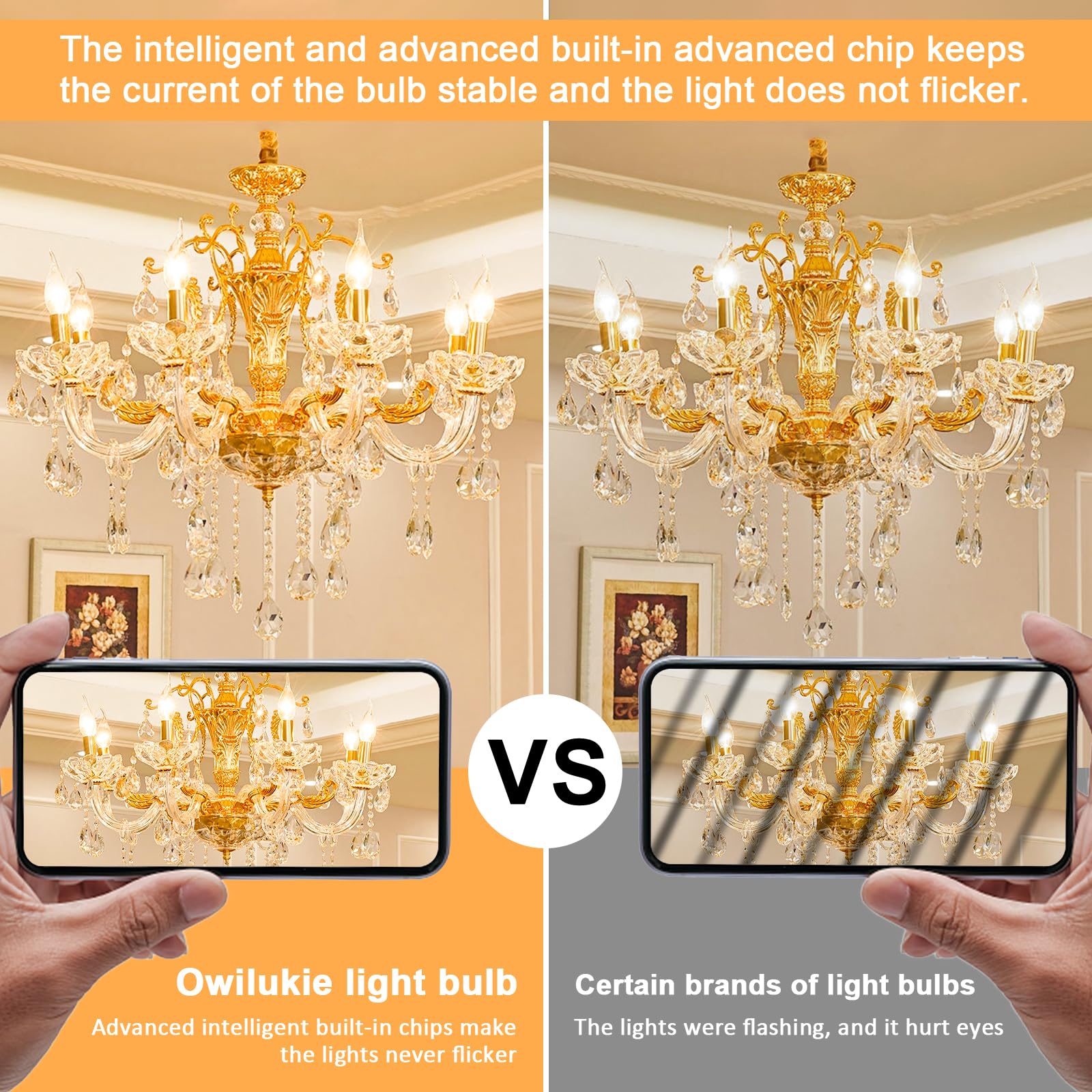 Owilukie energy-saving long-life LED bulb for chandeliers