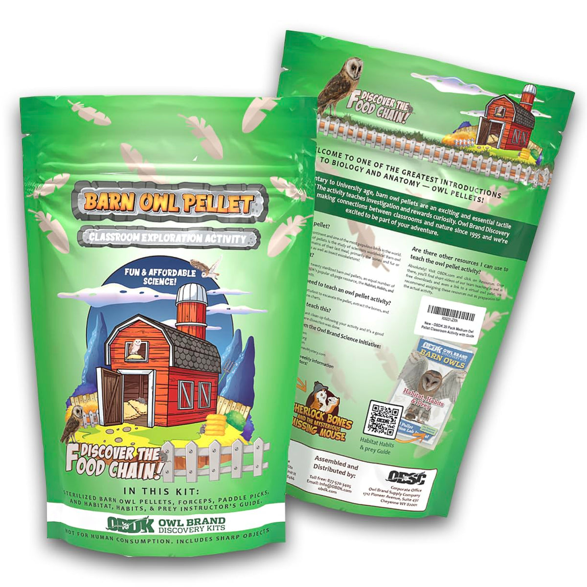 Owl Brand Discovery Kits pellets for dissection, medium size, ideal for hands-on learning