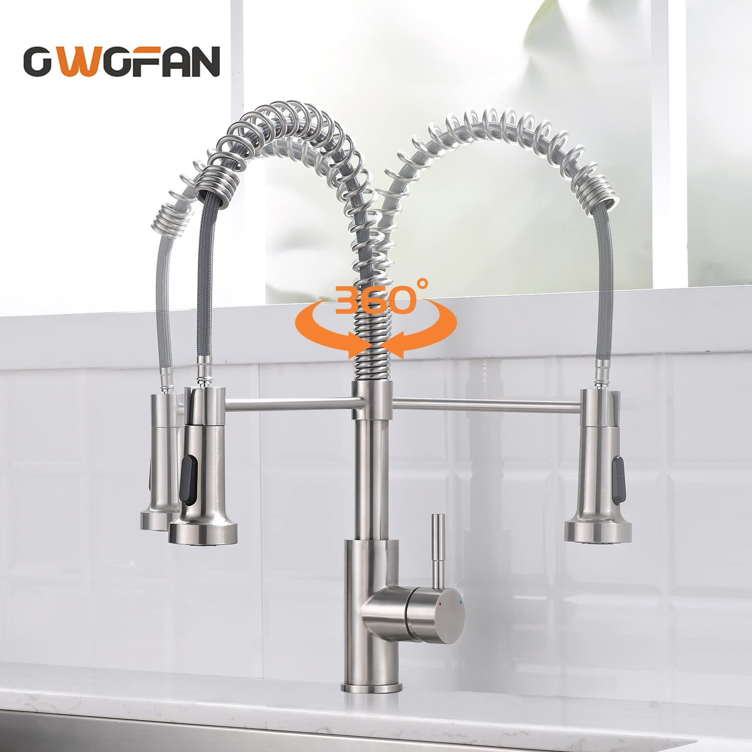 OWOFAN brushed nickel finish resists tarnish and complements modern kitchens