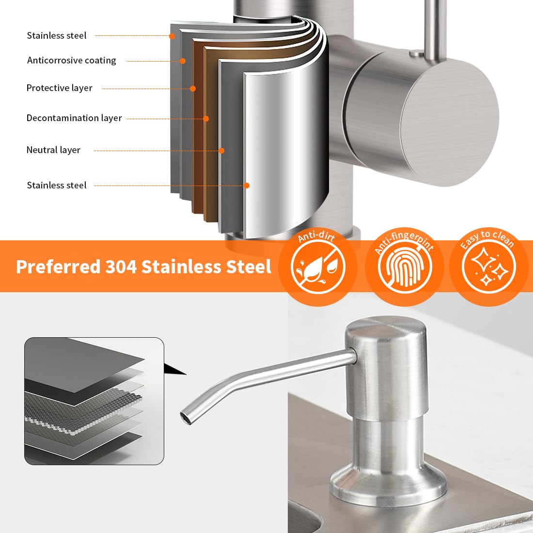 Ceramic cartridge inside OWOFAN faucet ensures smooth operation and no drip