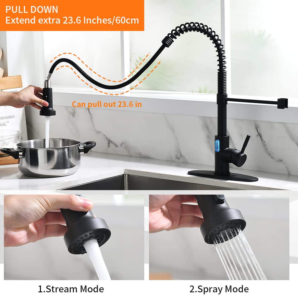 OWOFAN LED temperature indicator glows to signal hot water.