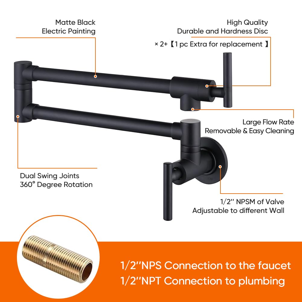 OWOFAN removable aerator delivers steady 1.8 GPM for splash-free filling.