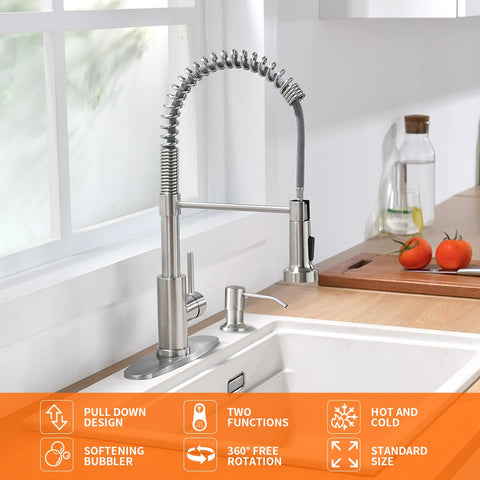 OWOFAN 10oz soap dispenser at the sink for convenient hand soap